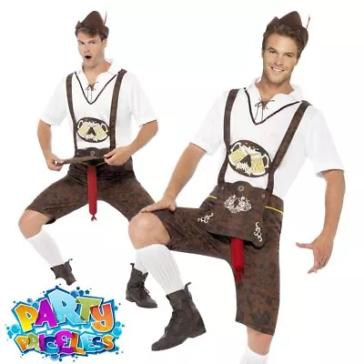 £22.29 • Buy Mens Oktoberfest Costume Cheeky Adult Brad Wurst Bavarian Fancy Dress Lederhosen