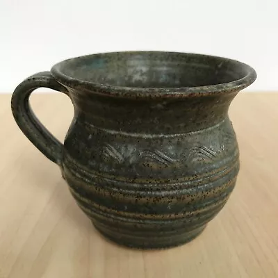 The Friars Aylesford Studio Pottery 1/2 Pint Mug Brown Green 9cm Rustic Country • £14.95