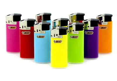 5 X BIC Clic Small Cigarette Push Button Lighters Tobacco Bulk Assorted Colours • $12