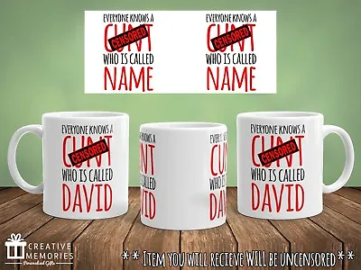 Rude Name Mug - Name Mug - Coffee Cup - Personalised With Any Name - Christmas • £9.49