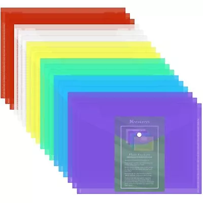 18 Pack Plastic Envelopes Poly Envelopes A4 Size Water Resistant Plastic File... • $15.94