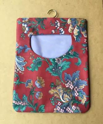 Peg Bag Hand Made In Fabric With A  Flower Pattern A Wooden Hanger & Fully LIned • £5.95