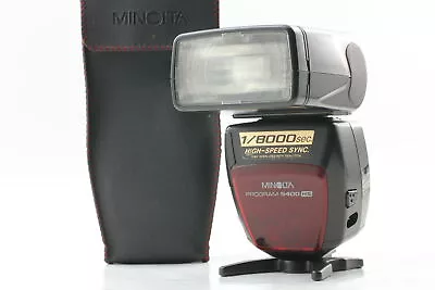 W/Cace + Mini Stand [Exc+5] Minolta Program 5400HS Flash ~ Shoe Mount ~ From JPN • $34.99