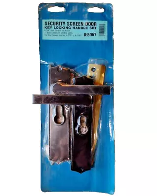 New K-5057 Security Screen Door Key Locking Handle Set • $14.95