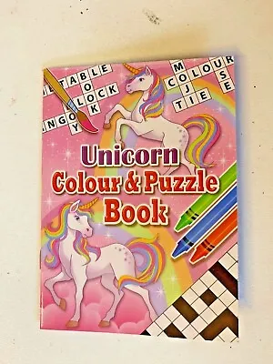 Unicorn Puzzle And Colouring Book A6 - Pack 6 • £1.59