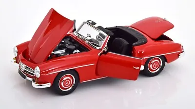 Minichamps MERCEDES BENZ 190SL (W121) SPIDER 1955 RED 1/18 Scale New! • $234