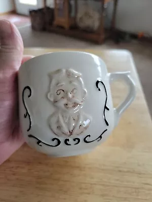 VINTAGE SHAVING MUG Barber Shop Old Barber Face. Porcelain  • $8