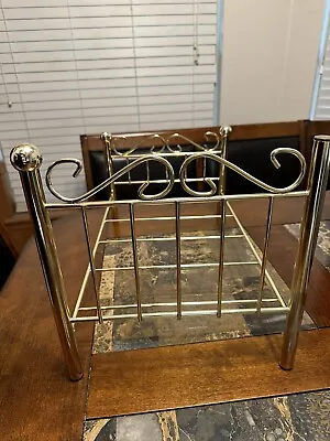 Brass Metal Doll Bed Frame Bedroom Furniture American Girl 18  Missing Knob • $23