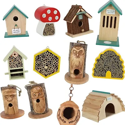 Bee Bird Bug Butterfly Hedgehog House Houses Home Hotel Hanging Wood Wooden Gift • £7.99