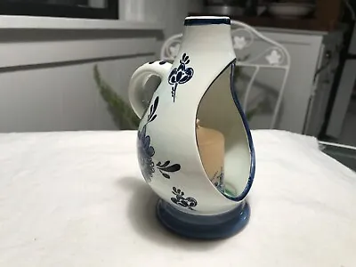 $14.99 • Buy Vintage DELFT Hand Painted Chimney Style Candle Holder Holland W/ Candle 5.75”