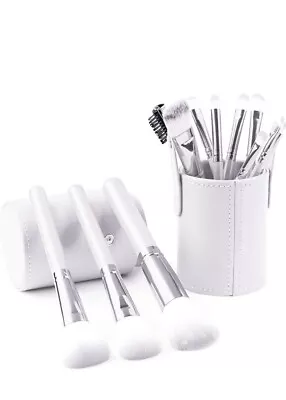 Makeup Brush Holder Travel Brushes Case Bag Cup Storage (White) • $10