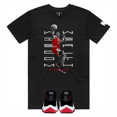 Shirt To Match Air Jordan Retro 11 Bred - AJ11 Sneaker Matching Tee • $23.98