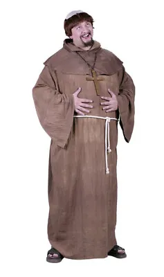 NEW Medieval Monk Renaissance Adult Men Plus Size Costume Including Wig • $31.99