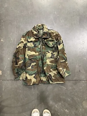 M-65 BDU Field Coat Jacket Small Short Woodland Army Camo Cold Weather - Used • $35.99