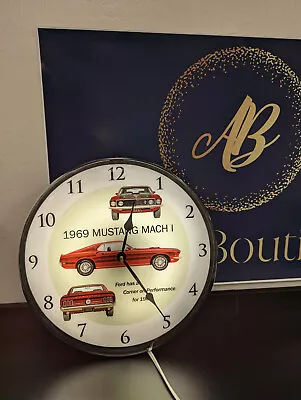 1969 Mustang Mach I Lighted Wall Clock • $150