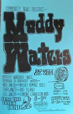 11x17 Lamont Cranston Band & Muddy Waters At Silver Dollar Club Mpls. 1972 • $20
