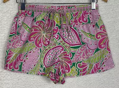Vera Bradley Womens Paisley 100% Cotton Shorts Size S Colorful Elastic Waist • $16.88