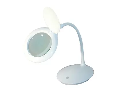 TekLine 39101B Desk Gooseneck 5  Magnifying Lamp White 80-LED Daylight • $44.89