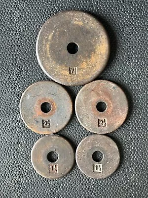 Early Vintage Milo Barbell Pancake Weight Plates 1930s 1940s HTF Rare • $150