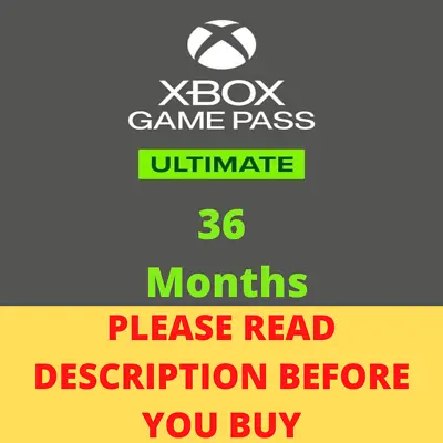 Xbox Game Pass Ultimate - 36 Months  No Code • $159