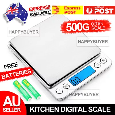 0.01~500g Jewellery Kitchen Food Scale Digital LCD Electronic Balance Scales • $13.85