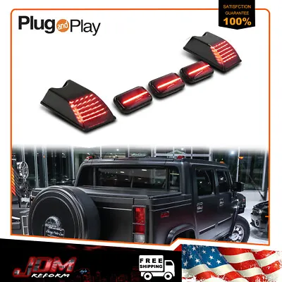 For 03-09 Hummer H2 Smoked Red LED Rear Cab Roof Top Marker Running Lights 5PCS • $34.99