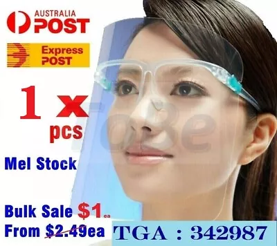 10x TGA Full Face Shield Mask Clear Protective Film Visor Safety Cover Anti-Fog • $9.88
