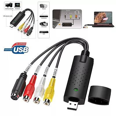 Video Capture Card VCR VHS To Digital DVD Converter Fit For Windows 10 8 7 SG • $13.99