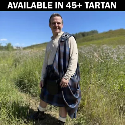 Traditional 16th Century Tartan Great Kilt Scottish Vintage Tartan Great Kilts • $89.99