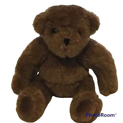 Vermont Teddy Bear 14” Plush Dark Brown 5-Way Jointed Limbs Vintage 1984 Retired • $16.95