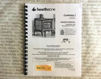 Hearthstone Clydesdale I  8031 Woodstove Operation Owners Parts Manual  • $12.95