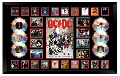 ACDC Brian Johnson Angus Young Signed Photo Limited Edition Framed Memorabilia • $220