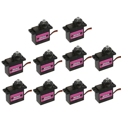 10Pcs MG90S Micro Metal Gear 9g Servo For RC Plane Helicopter Boat Car 4.8V- 6Vˇ • £7.02