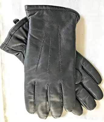 Men's Large Black Genuine Leather Gloves With 40 Gram Thinsulate Insulation • $15