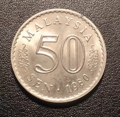 1980 Malaysia 50 Sen Coin • $3