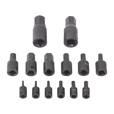 Impact Socket Hex Bits Metric Set Air Allen 1/4  3/8  1/2  Driver Auto Tool 14pc • $26.25