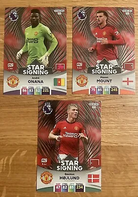 Manchester United 3x Star Signings Panini Adrenalyn XL 2024 Premier League Cards • £3.49