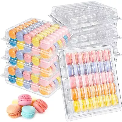 Macaron Boxes Clear Plastic Macaron Storage Containers Macaroon Packaging Dis • $35.88