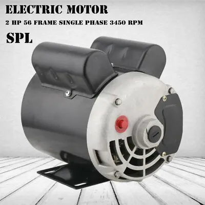 Compressor Duty Electric Motor 2 HP SPL Single Phase 3450 RPM 56 Frame 115/230V • $122.55