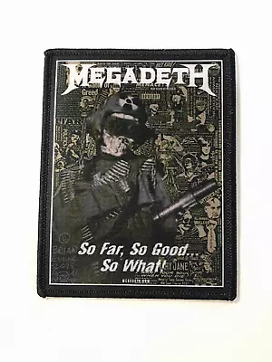 Megadeth Trooper Printed - Sew / Iron On Patch American Thrash So Far So Good.. • $6.99