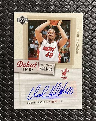 UDONIS HASLEM 2005-06 Upper Deck Rookie Debut Ink Auto Miami Heat Florida Gators • $25.16