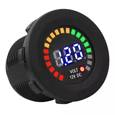 12 V Motorcycle LED Digital Display Voltmeter Voltage Volt Meter Gauge Black DON • $10.38