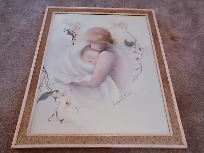 Vtg Margaret Kane Print Love Lithograph Art Signed 18.5  X 22.5  Mother & Child • $129.99