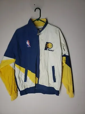 Vintage NBA Starter Indiana Pacers Wind Breaker Navy White Yellow Sz Small Mens • $89.99