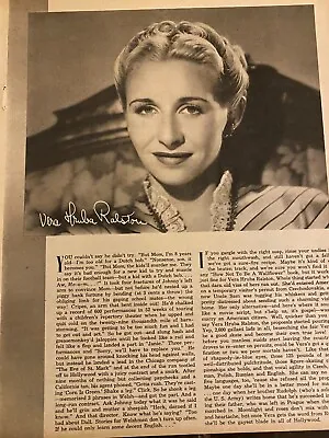 Vera Ralston Jane Withers Double Full Page Vintage Pinup • $1.99
