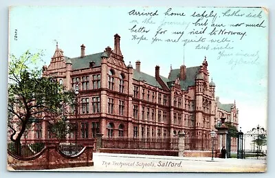 Postcard Salford Technical Schools 1905 Ca Wrench Series 14482 • £6