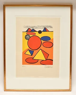 Alexander Calder Signed Edition Of The Artist Lithograph E.A. Framed Pyramids • $1783.26