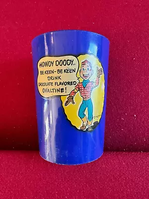 1950's Howdy Doody Ovaltine Plastic Blue Cup (Scarce / Vintage) • $66.86