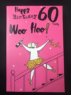 Funny 60th Birthday Card Women Age 60 Mum Wife Sister Grandma Friend 23 X 16 Cm • £3.39