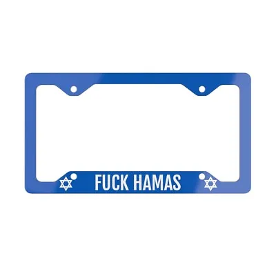 Anti Hamas License Plate Frame Support Israel Blue Of Israel Flag Star Of David • $24.95